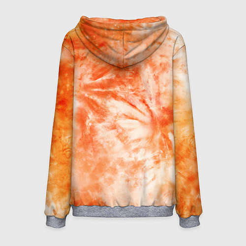 Мужская толстовка Оранжевый тай-дай пятна / 3D-Меланж – фото 2