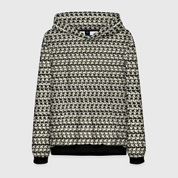 Толстовка-худи мужская Оливковый пёстрый полосы узоры, цвет: 3D-черный