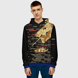 Толстовка-худи мужская Сленг геймеров танкистов, цвет: 3D-синий — фото 2