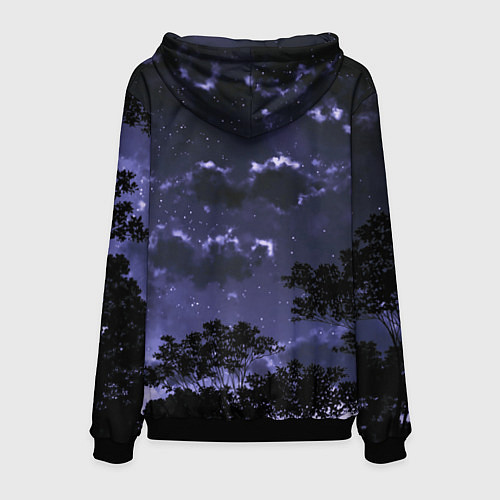 Мужская толстовка Веселая ведьма летит на шабаш / 3D-Черный – фото 2