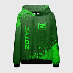 Толстовка-худи мужская Zotye - green gradient вертикально, цвет: 3D-черный