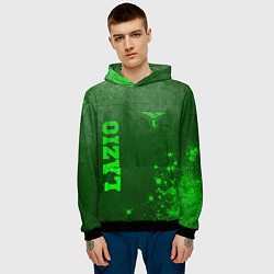 Толстовка-худи мужская Lazio - green gradient вертикально, цвет: 3D-черный — фото 2