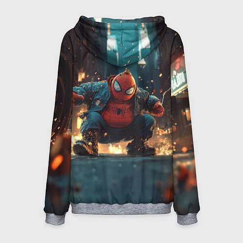 Мужская толстовка Толстый человек-паук / 3D-Меланж – фото 2