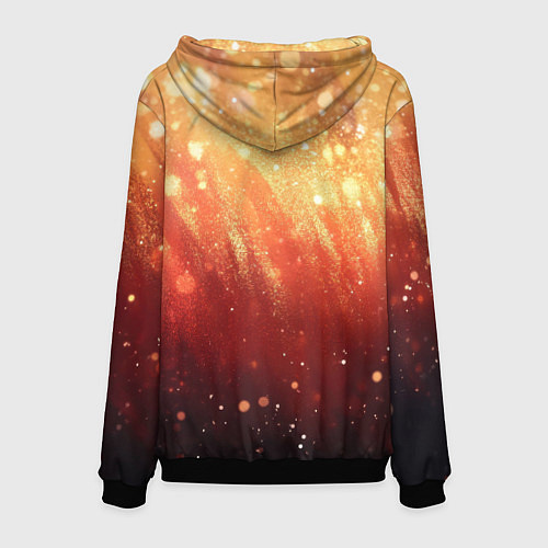 Мужская толстовка Желто-красная текстура блестящая / 3D-Черный – фото 2