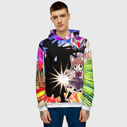 Толстовка-худи мужская Фанату аниме, цвет: 3D-белый — фото 2