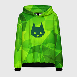 Толстовка-худи мужская Stray green poly, цвет: 3D-черный
