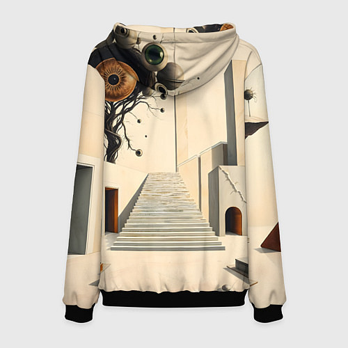 Мужская толстовка Архитектурный сюр / 3D-Черный – фото 2