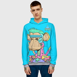 Толстовка-худи мужская NFT cyber ape UFO, цвет: 3D-меланж — фото 2