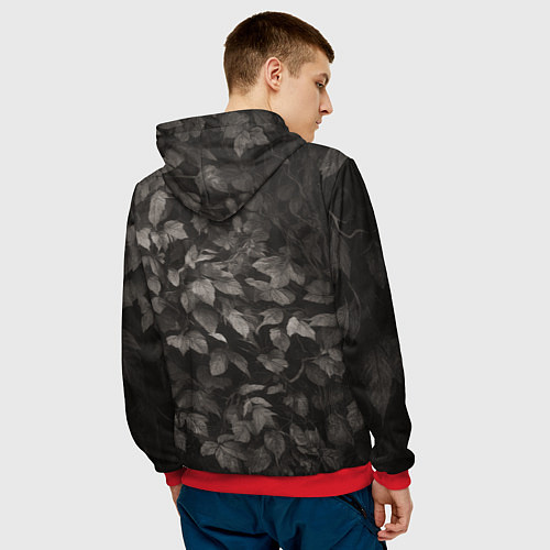 Мужская толстовка Внимательный лис / 3D-Красный – фото 4