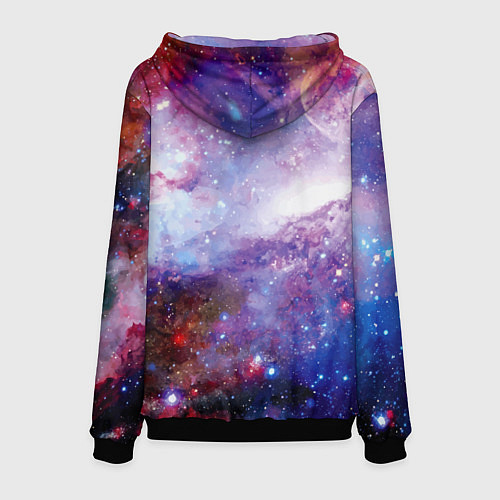 Мужская толстовка Brave cat in space - ai art / 3D-Черный – фото 2