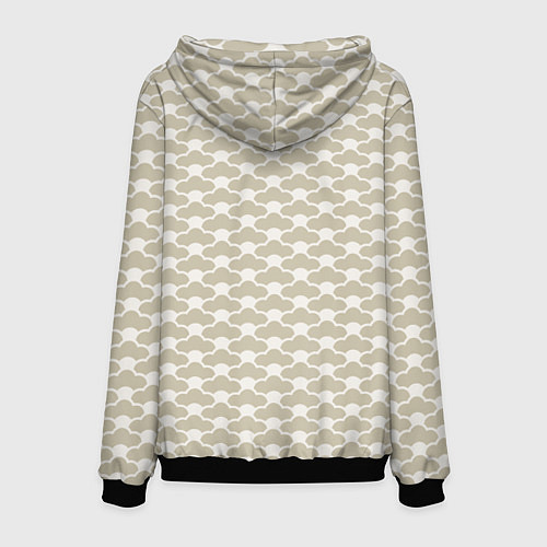 Мужская толстовка Геометричный узор в японском стиле / 3D-Черный – фото 2