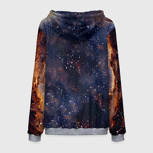Мужская толстовка Сноу-шу в космосе / 3D-Меланж – фото 2