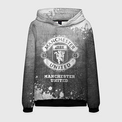 Толстовка-худи мужская Manchester United - grey gradient, цвет: 3D-черный