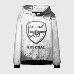 Толстовка-худи мужская Arsenal - white gradient, цвет: 3D-черный