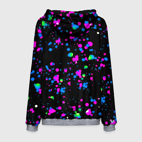 Мужская толстовка Monster energy неоновые краски / 3D-Меланж – фото 2