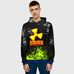 Толстовка-худи мужская Stalker брызги красок, цвет: 3D-синий — фото 2