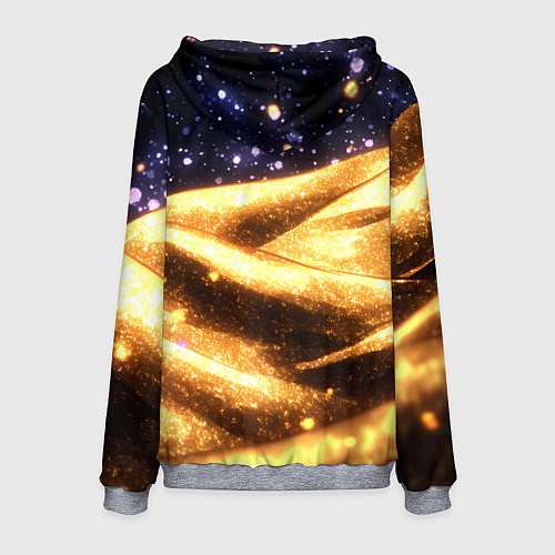 Мужская толстовка Золотая текстура и синее небо / 3D-Меланж – фото 2