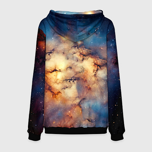 Мужская толстовка Курцхаар и космос / 3D-Черный – фото 2
