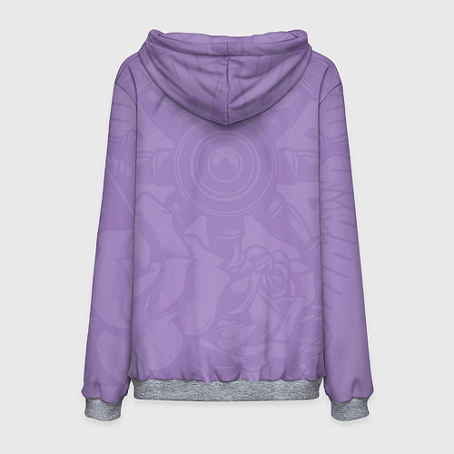 Мужская толстовка Штурвал в розах / 3D-Меланж – фото 2