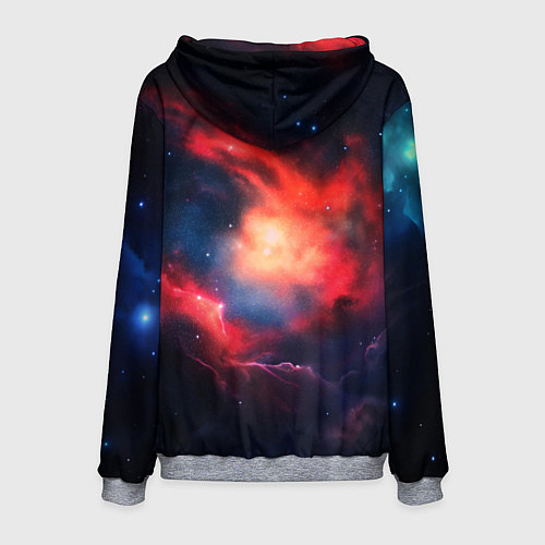 Мужская толстовка Космонавт сидит в луне / 3D-Меланж – фото 2