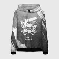 Толстовка-худи мужская Tokyo Ghoul - grey gradient, цвет: 3D-черный