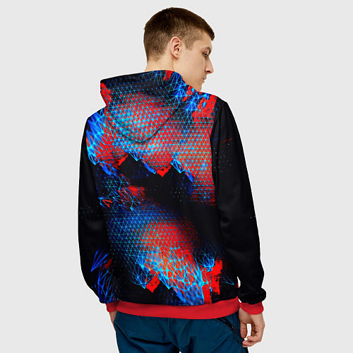 Мужская толстовка Doom космическая абстракция / 3D-Красный – фото 4