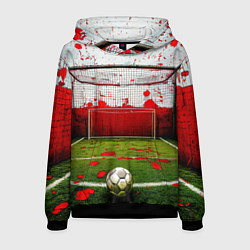 Толстовка-худи мужская Мини-футбол, цвет: 3D-черный