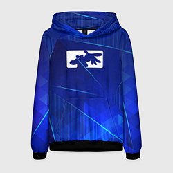 Толстовка-худи мужская Limp Bizkit blue poly, цвет: 3D-черный