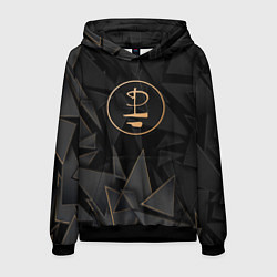 Толстовка-худи мужская Pink Floyd golden poly, цвет: 3D-черный