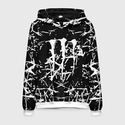Толстовка-худи мужская Monster energy белые штрихи краско, цвет: 3D-белый