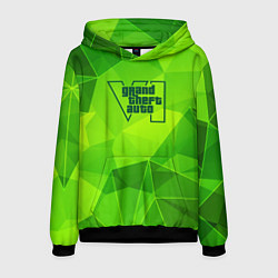 Толстовка-худи мужская GTA6 green poly, цвет: 3D-черный