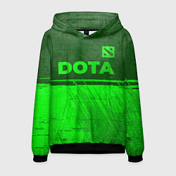 Толстовка-худи мужская Dota - green gradient посередине, цвет: 3D-черный