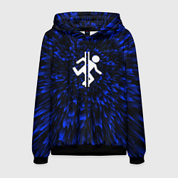 Толстовка-худи мужская Portal blue energy, цвет: 3D-черный