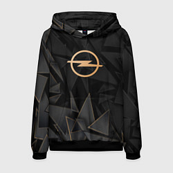 Толстовка-худи мужская Opel golden poly, цвет: 3D-черный