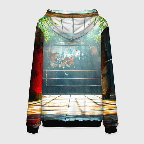 Мужская толстовка Ринг под открытым небом / 3D-Черный – фото 2