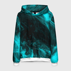 Толстовка-худи мужская Neon smoke, цвет: 3D-белый