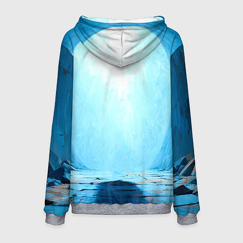 Мужская толстовка Боксерская груша на синем / 3D-Меланж – фото 2