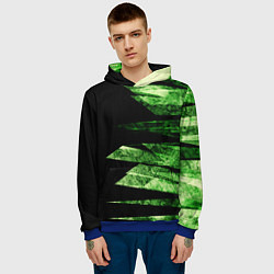 Толстовка-худи мужская Color green black, цвет: 3D-синий — фото 2