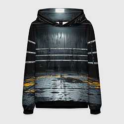 Толстовка-худи мужская Черный ринг, цвет: 3D-черный