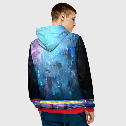 Мужская толстовка Боец джиу-джитсу / 3D-Красный – фото 4