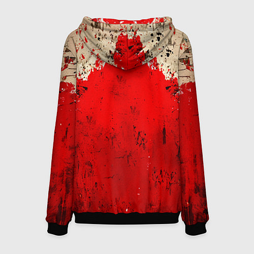 Мужская толстовка Брюс Ли на красном / 3D-Черный – фото 2