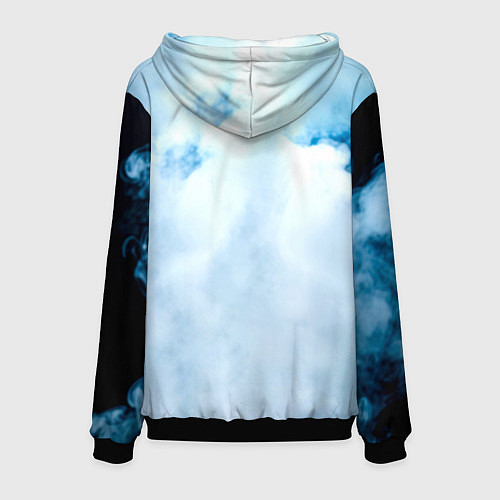 Мужская толстовка Брюс Ли в дыму / 3D-Черный – фото 2