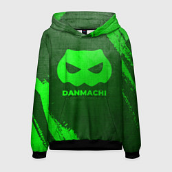 Толстовка-худи мужская DanMachi - green gradient, цвет: 3D-черный