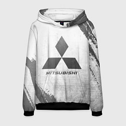 Толстовка-худи мужская Mitsubishi - white gradient, цвет: 3D-черный