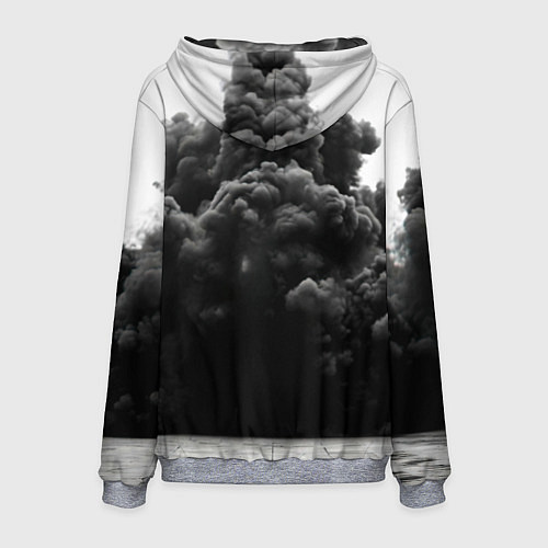 Мужская толстовка Мухаммед Али в черном дыму / 3D-Меланж – фото 2