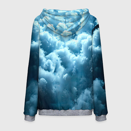 Мужская толстовка Мухаммед Али в синем дыму / 3D-Меланж – фото 2