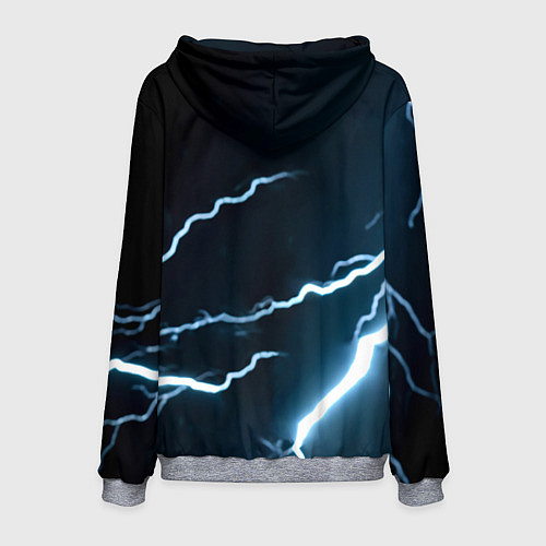 Мужская толстовка Мухаммед Али и молния / 3D-Меланж – фото 2