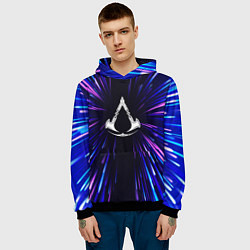 Толстовка-худи мужская Assassins Creed neon energy, цвет: 3D-черный — фото 2
