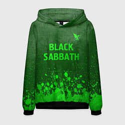 Толстовка-худи мужская Black Sabbath - green gradient посередине, цвет: 3D-черный
