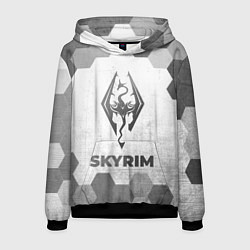 Толстовка-худи мужская Skyrim - white gradient, цвет: 3D-черный